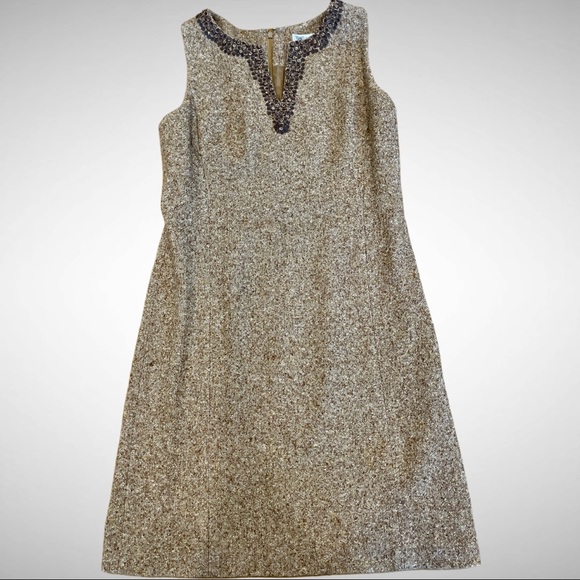 Vintage WORTH New York Wool & Silk Dress -12 - Picture 9 of 15